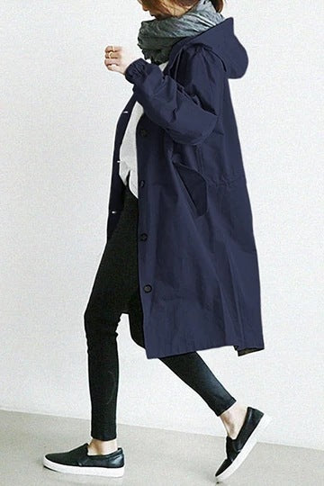 Nadia | Womens Trench Coat Mid Length Windbreaker Belted Longline Coat
