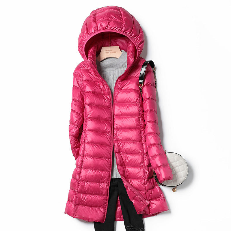 Wendell | Womens Puffer Coat Longline Hooded Down Warm Winter Coat