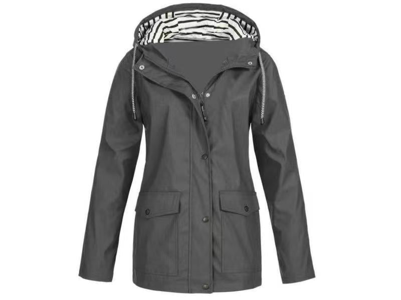 Adaline | Womens Waterproof Jacket Hooded Windproof Lightweight Rain Coat