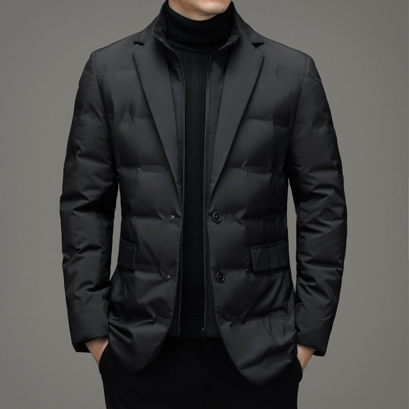 Hugo | Mens Winter Coats Padded Suit Style Detachable Collar Coat - 1
