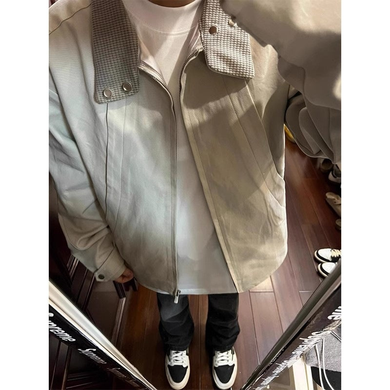 Zinnia | Mens Harrington Jacket Collared Bomber Casual Workwear Jacket