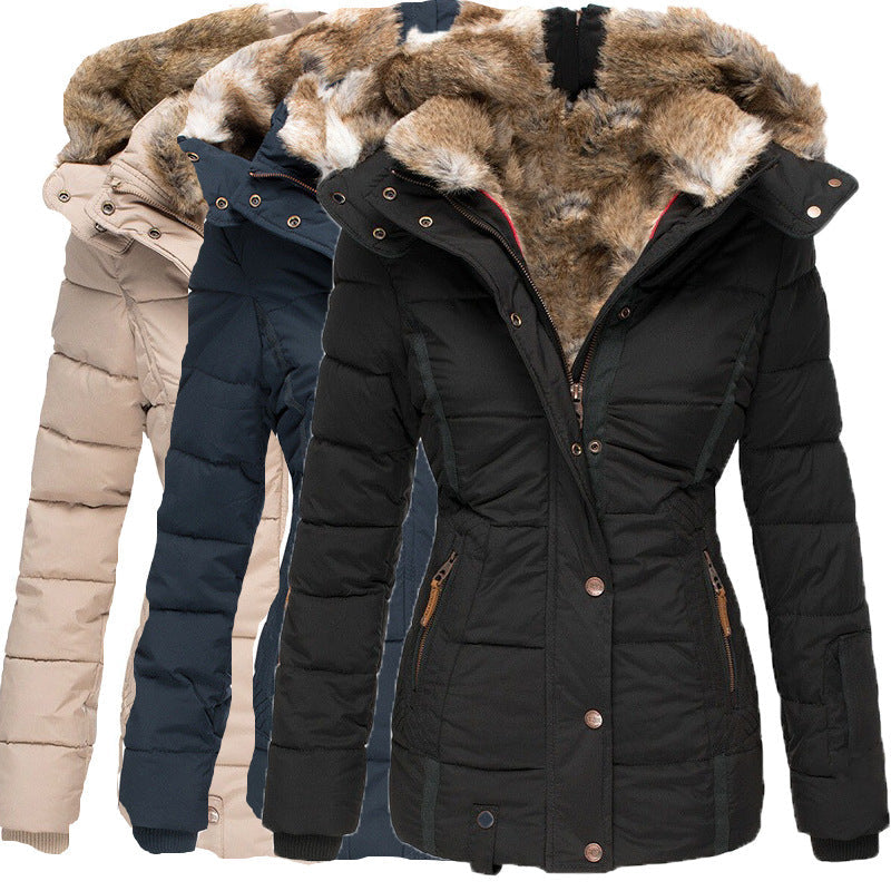 Linnea | Womens Parka Coat Fur Collar Padded Warm Winter Coat