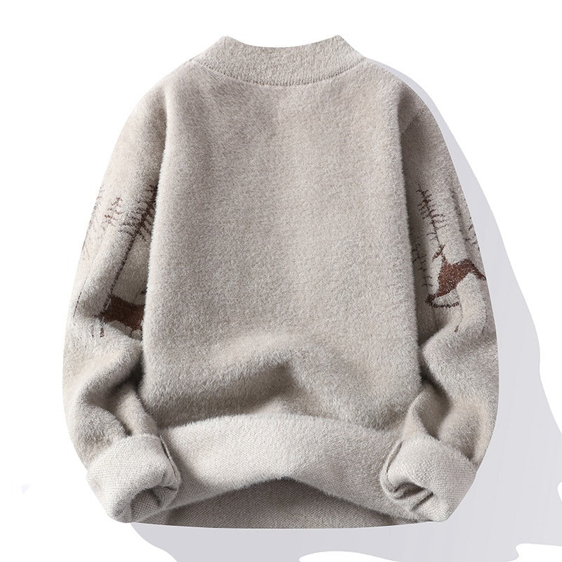 Osric | Mens Knitted Jumper Round Neck Warm Soft Jumper - 3