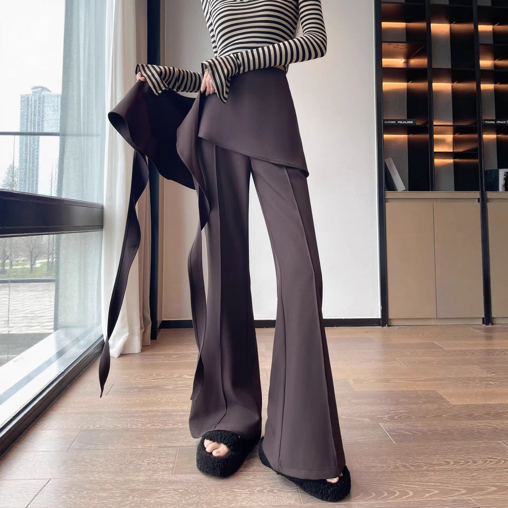 Marlowe | Womens Trousers Flared High Waisted Suit Casual Pants