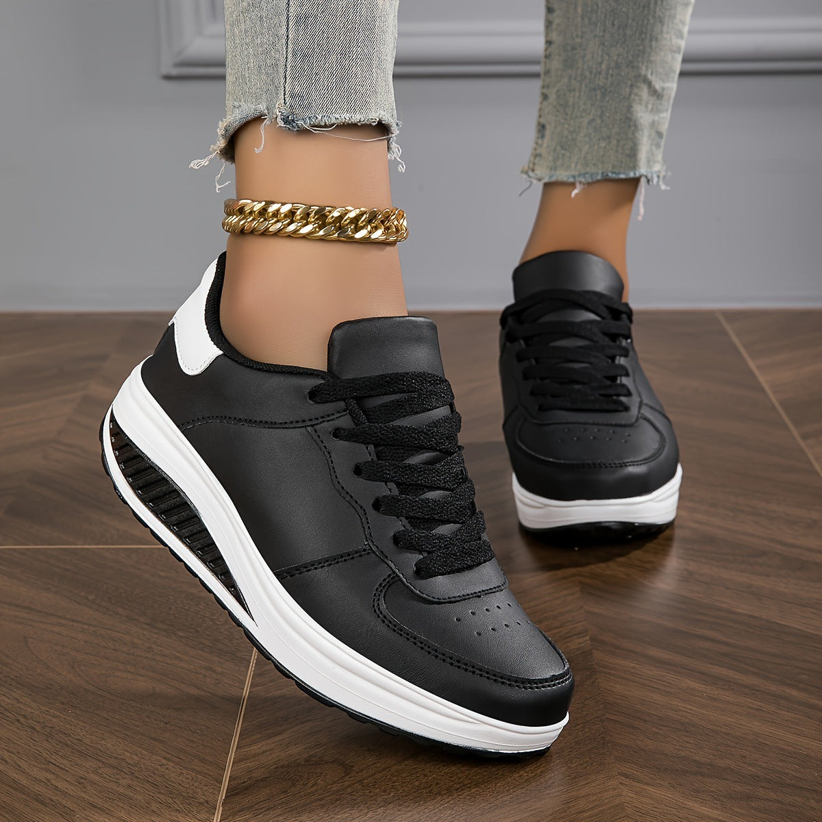 Kaia | Womens Trainers Platform Chunky Lace Up Casual Sneakers