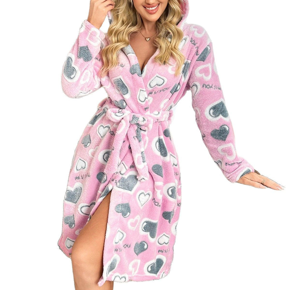 Blythe | Womens Dressing Gown Fleece Plush Robe Loungewear