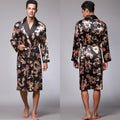 Alaric | Mens Dressing Gown Satin Kimono Bathrobe Robe Loungewear