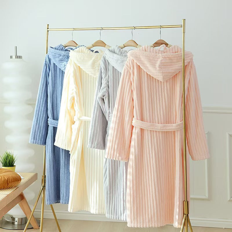 Juniper | Womens Dressing Gown Fleece Hooded Bathrobe Robe
