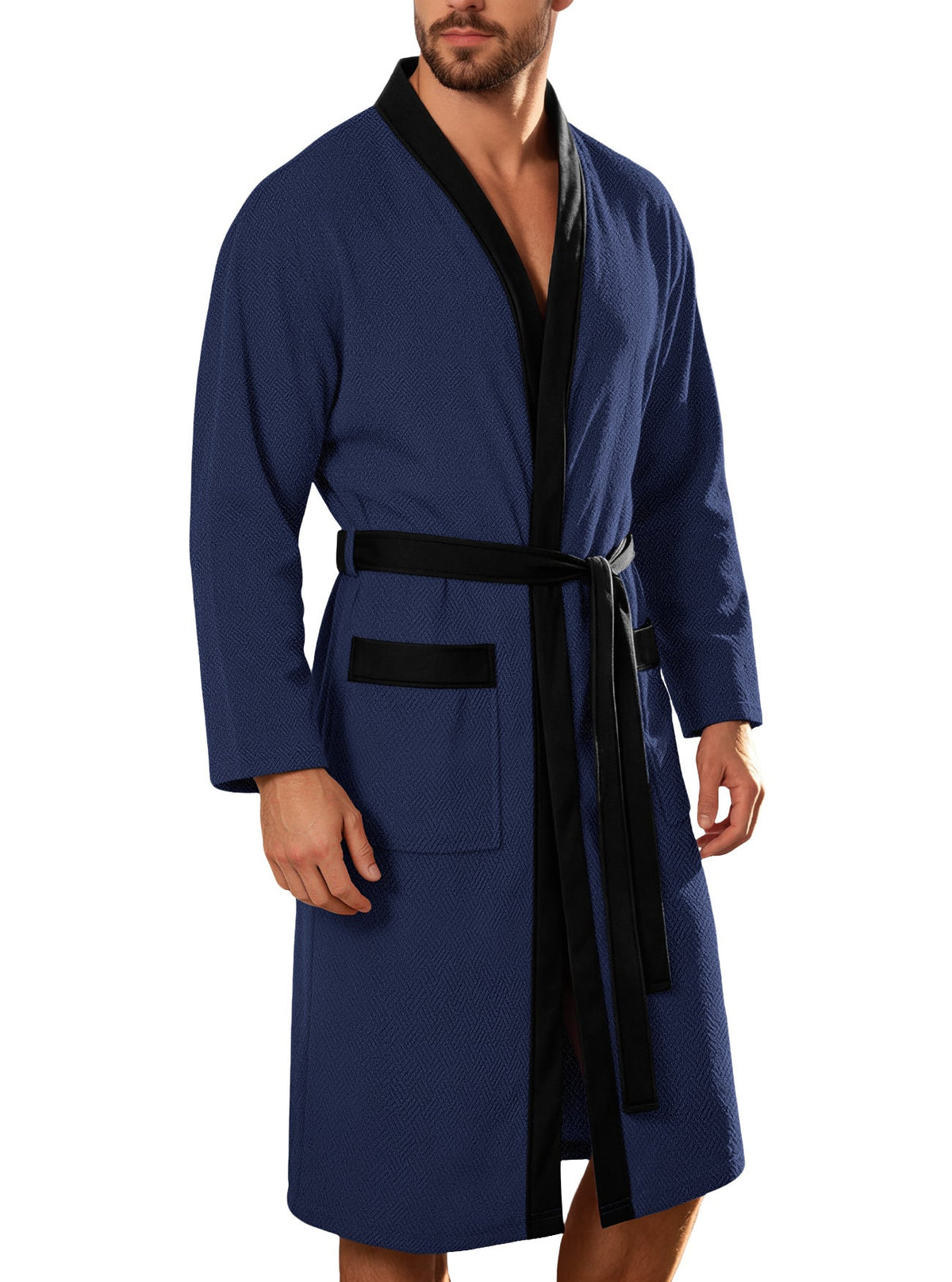 Alden | Mens Dressing Gown Towelling Bathrobe Robe Loungewear