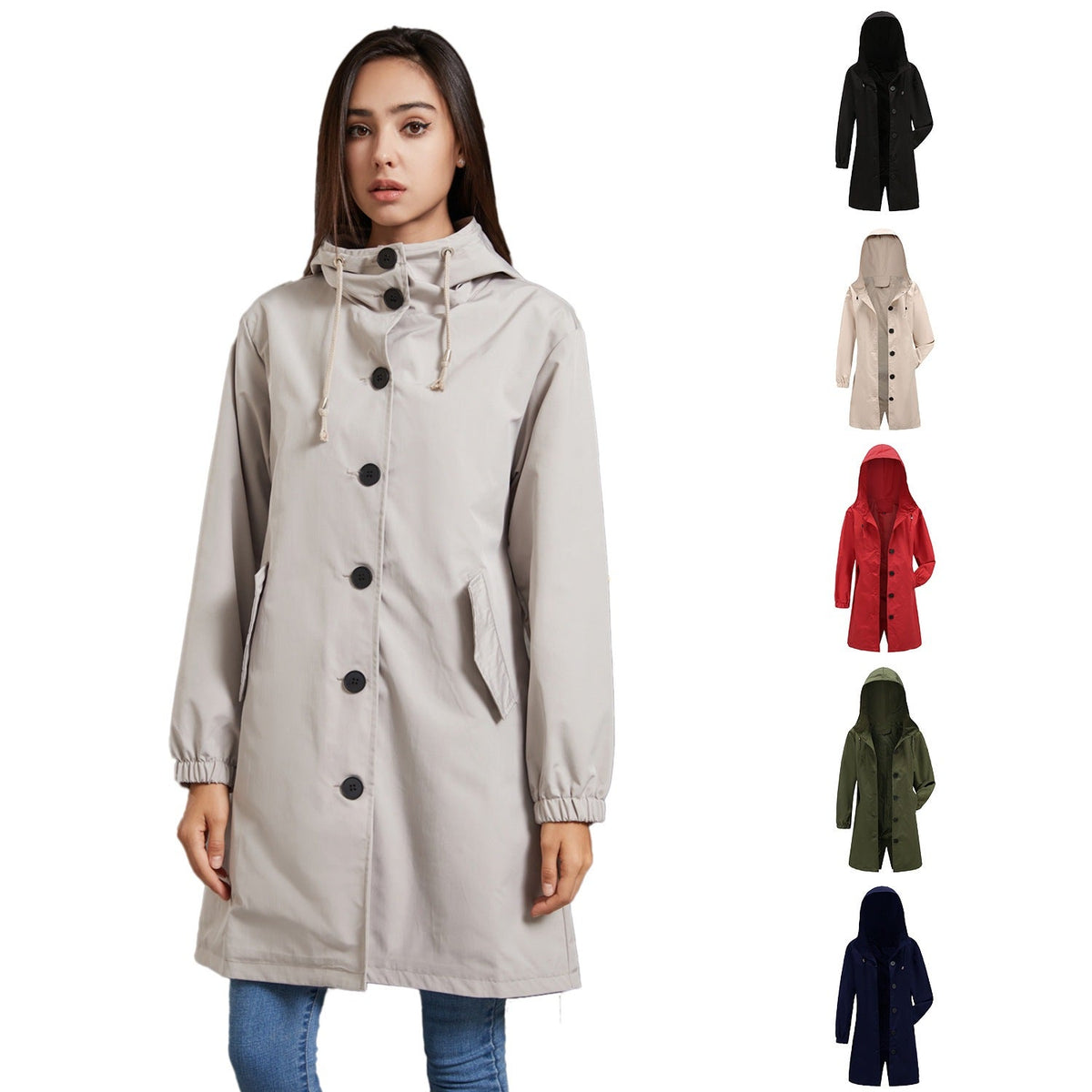 Coco | Womens Waterproof Jacket Hooded Windbreaker Lightweight Rain Coat