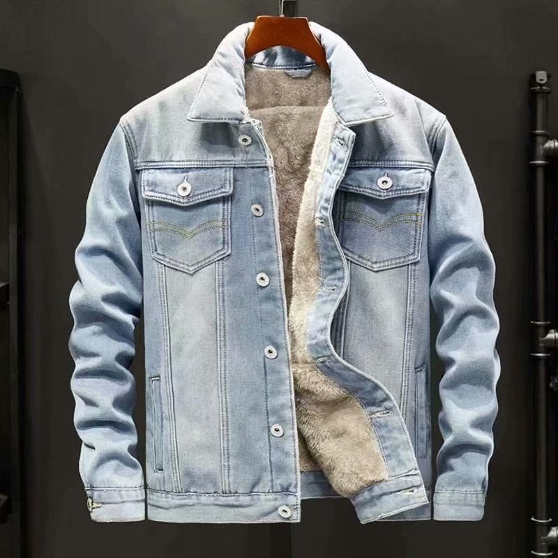 Nathaniel | Mens Fleece Lined Denim Jacket