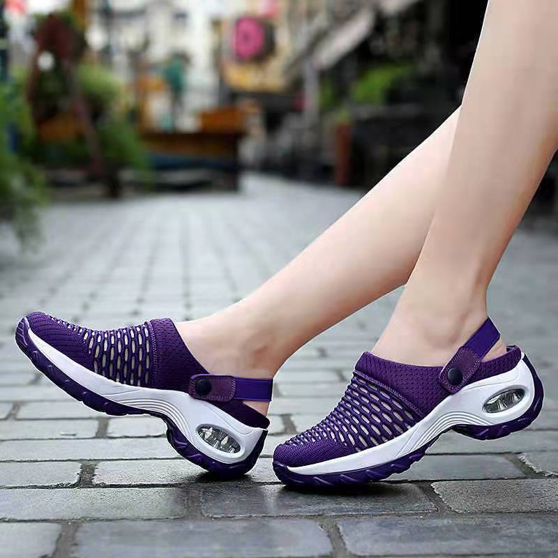 Juno | Womens Trainers Slip On Mesh Breathable Air Cushion Walking Shoes