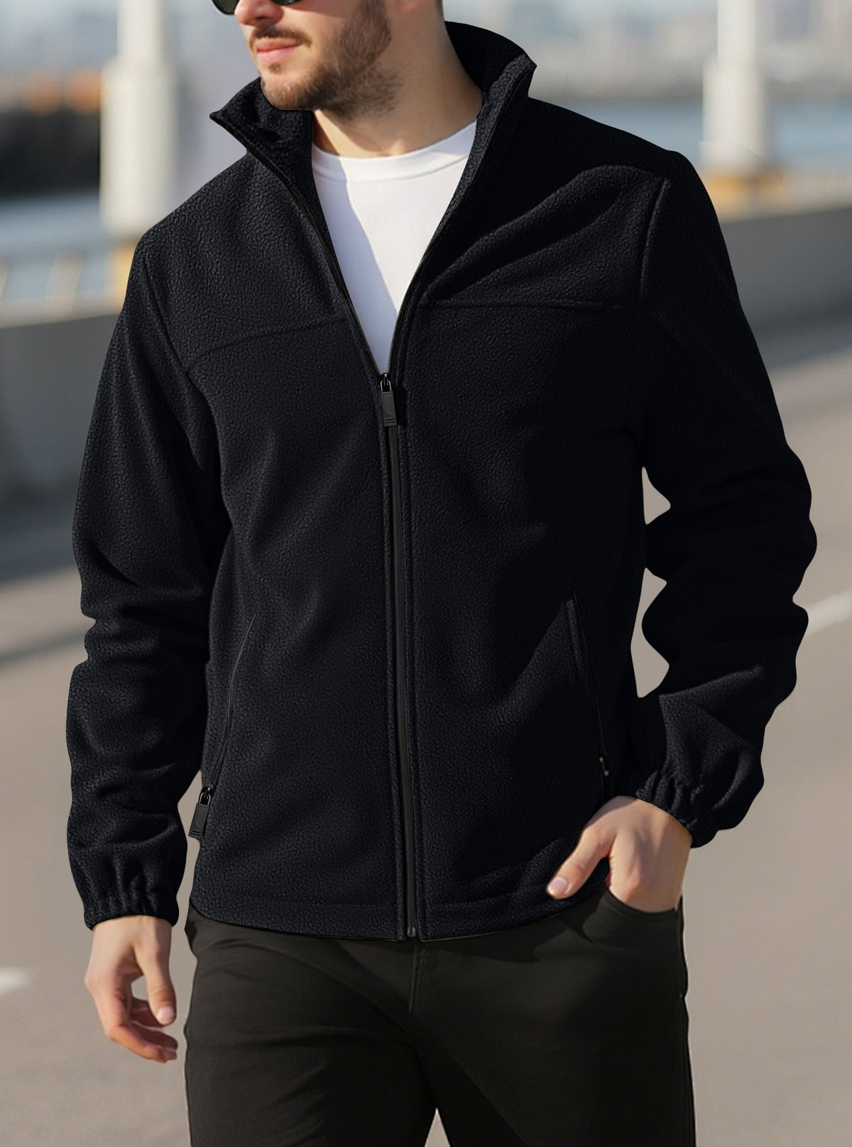Ottoline | Mens Fleece Lined Winter Warm Stand Collar Jacket - 6