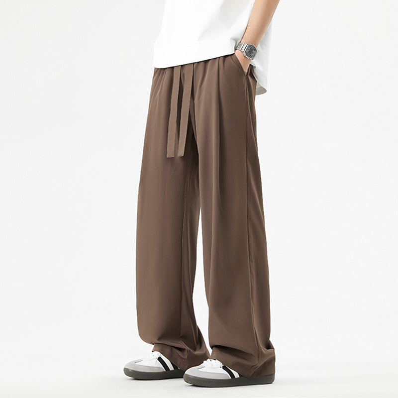 Romilly | Mens Wide Leg High Waisted Straight Leg Quick Dry Casual Trousers - 1