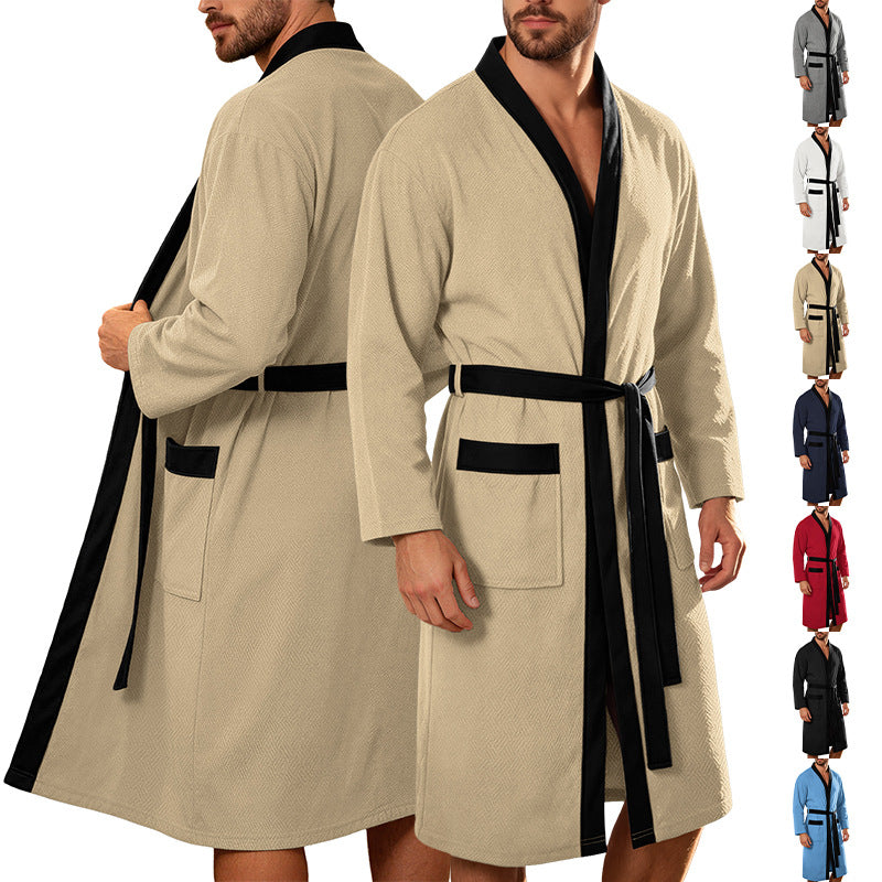 Alden | Mens Dressing Gown Towelling Bathrobe Robe Loungewear