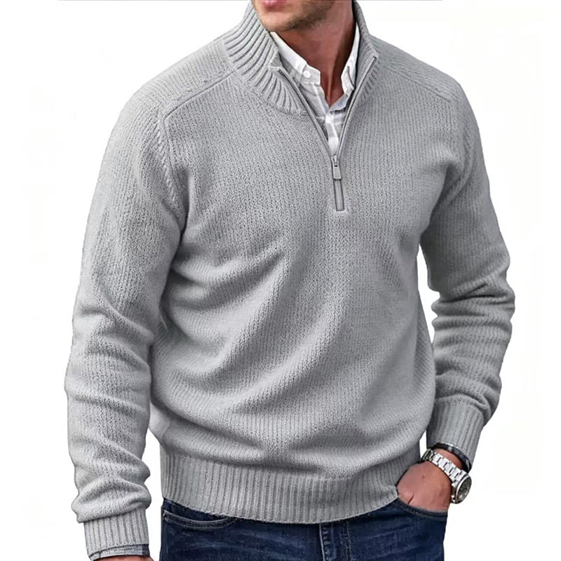 Reuben | Mens Jumper Knitted Stand Collar Warm Winter Sweater