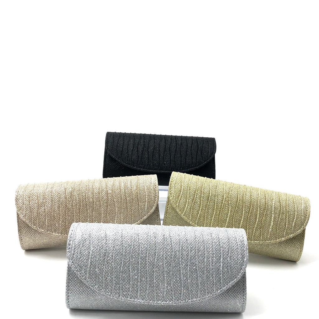 Coralie | Womens Clutch Bag Pleated Evening Party Crossbody Bag