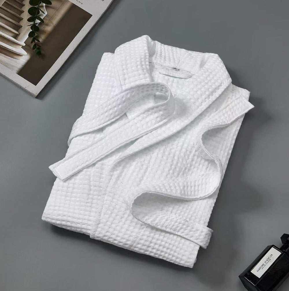 Rowan | Womens Dressing Gown Cotton Waffle Bathrobe Robe