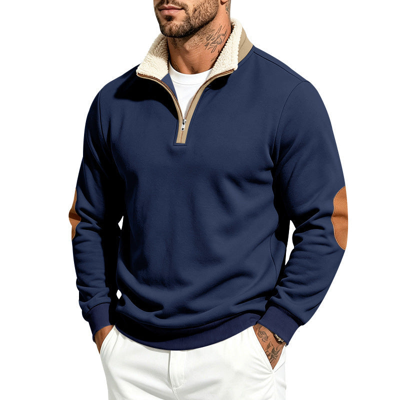 Viggo | Mens Half Zip Fleece Sweatshirt Long Sleeve Top - 6