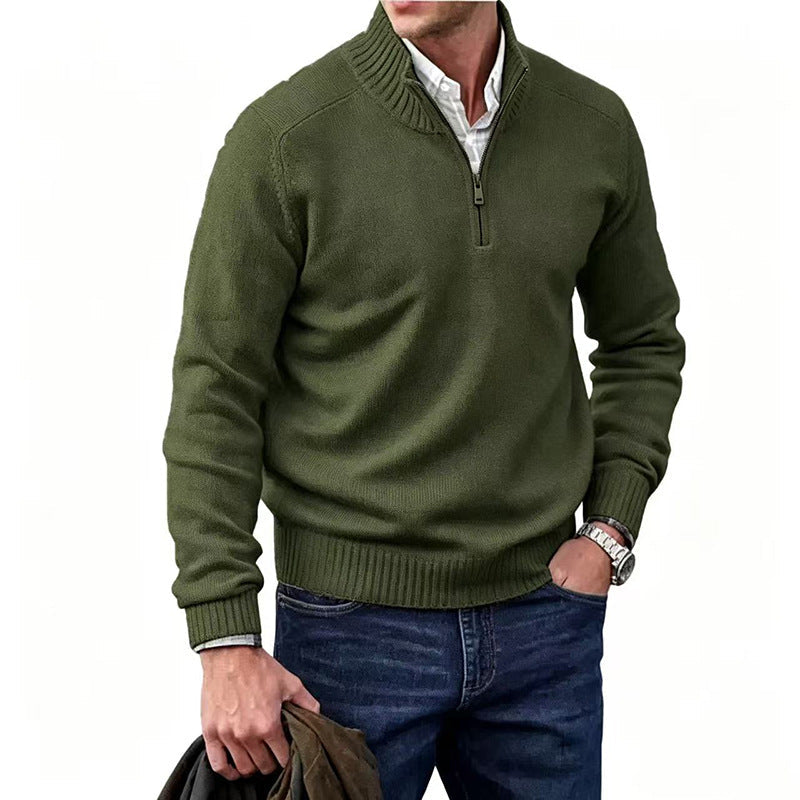 Reuben | Mens Jumper Knitted Stand Collar Warm Winter Sweater