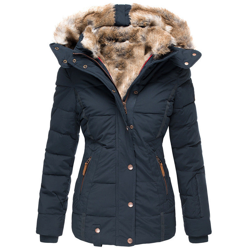 Linnea | Womens Parka Coat Fur Collar Padded Warm Winter Coat