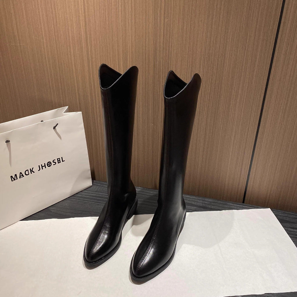 Isolde | Womens Knee High Boots Pointed Toe Winter Boots - 4