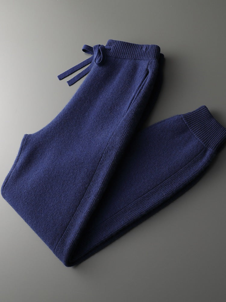 Della | Mens Knitted Tracksuit Two Piece Set Hooded Cardigan Joggers Wool
