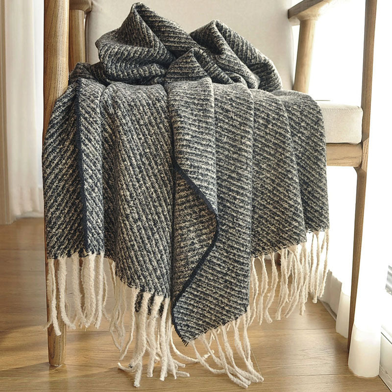 Quill | Womens Autumn Winter Warm Soft Gradient Long Shawl Scarf - 10