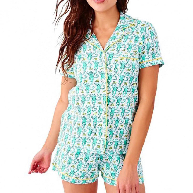 Genevieve | Womens Short Sleeve Cotton Pyjama Set