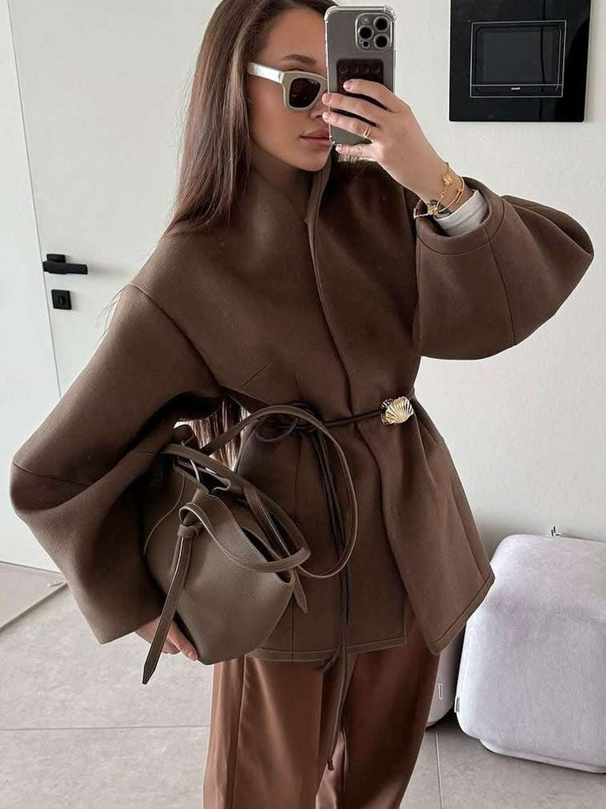 Katarina | Womens Wool Coat Belted Winter Overcoat