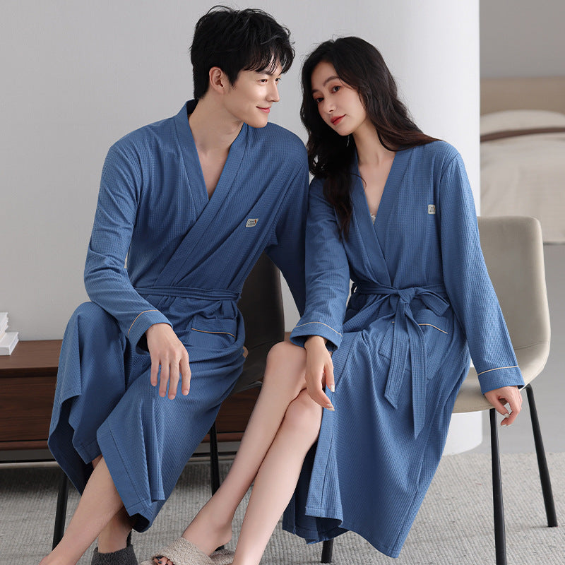 Ambrose | Womens Dressing Gown Cotton Bathrobe Robe Loungewear