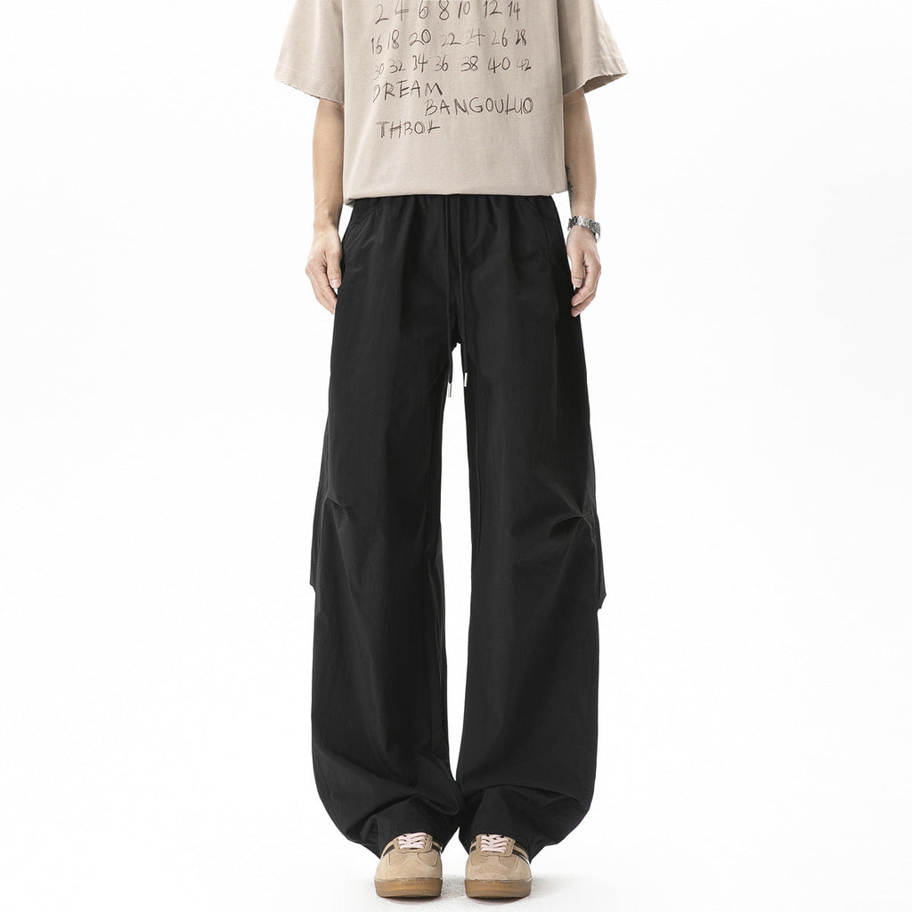 Gustav | Mens Trousers Lightweight Pleated Wide Leg Casual Pants