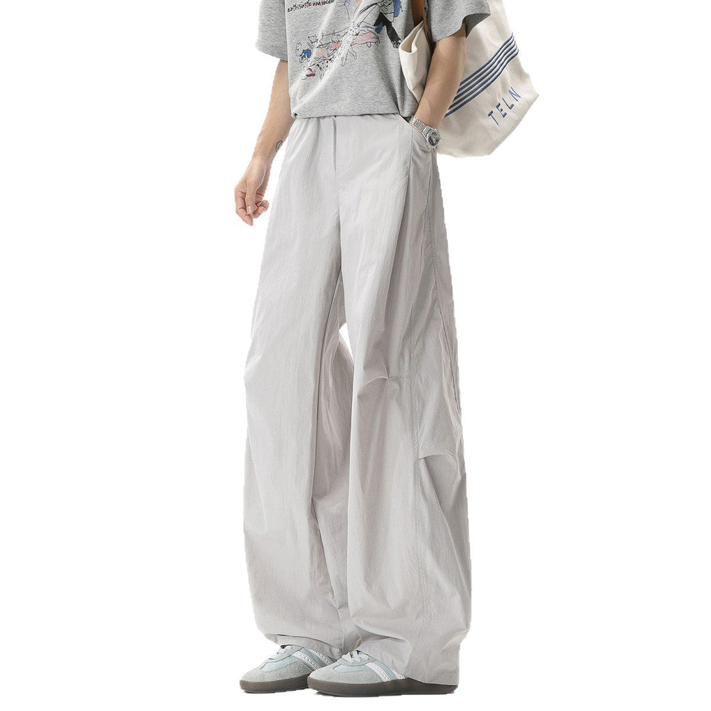 Gustav | Mens Trousers Lightweight Pleated Wide Leg Casual Pants