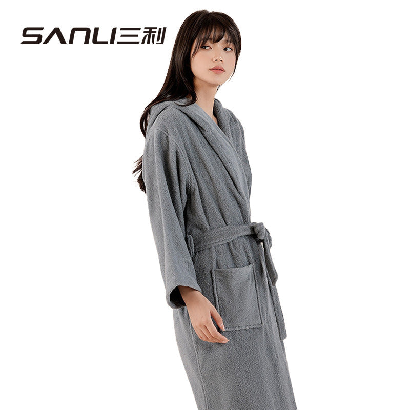 Vaughn | Womens Dressing Gown Towelling Cotton Bathrobe Robe