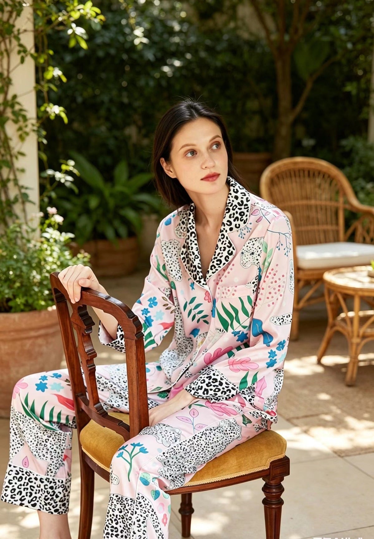 Marlowe | Womens Long Sleeve Satin Pyjama Set