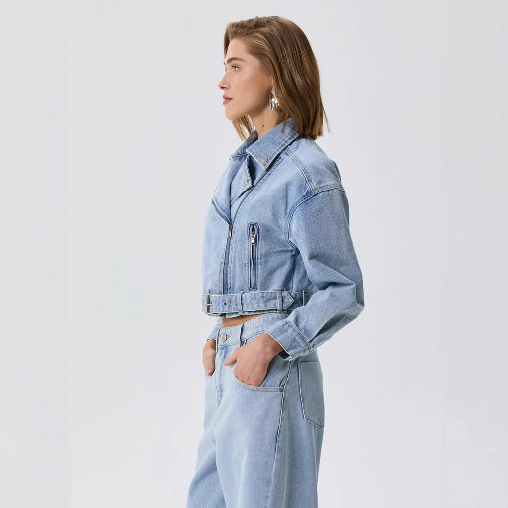 Elodie | Womens Washed Cotton Denim Jacket