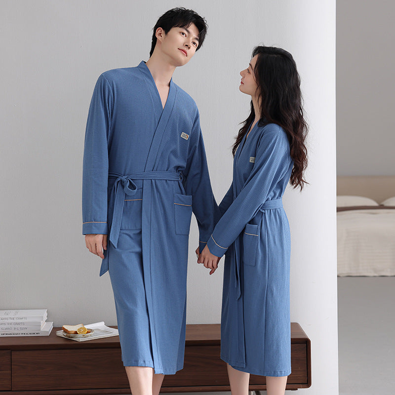 Ambrose | Womens Dressing Gown Cotton Bathrobe Robe Loungewear