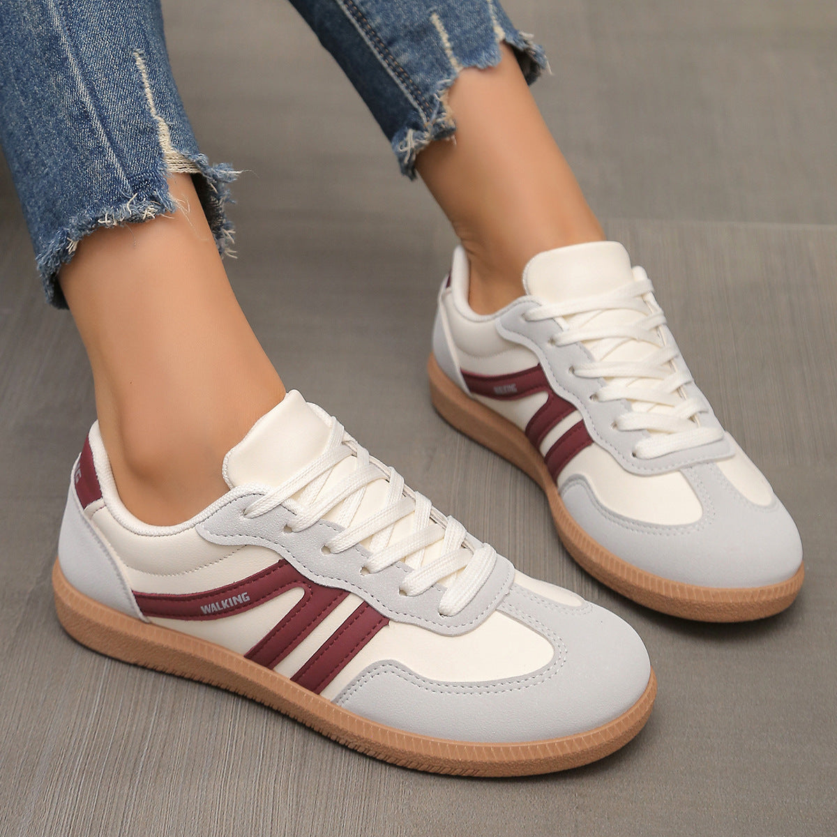 Ozias | Womens Trainers Running Shoes Sports Retro Lace Up Shoes - 4