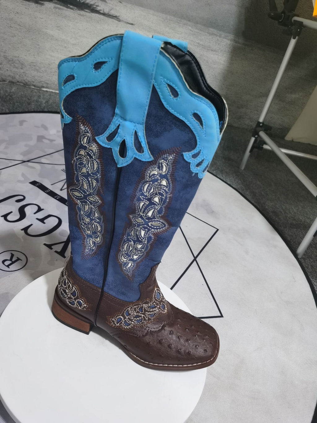 Arabella | Womens Western Boots Square Toe Chunky Heel Riding Long Boots