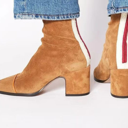 Fenella | Womens Knee High Suede Heeled Winter Long Boots - 1