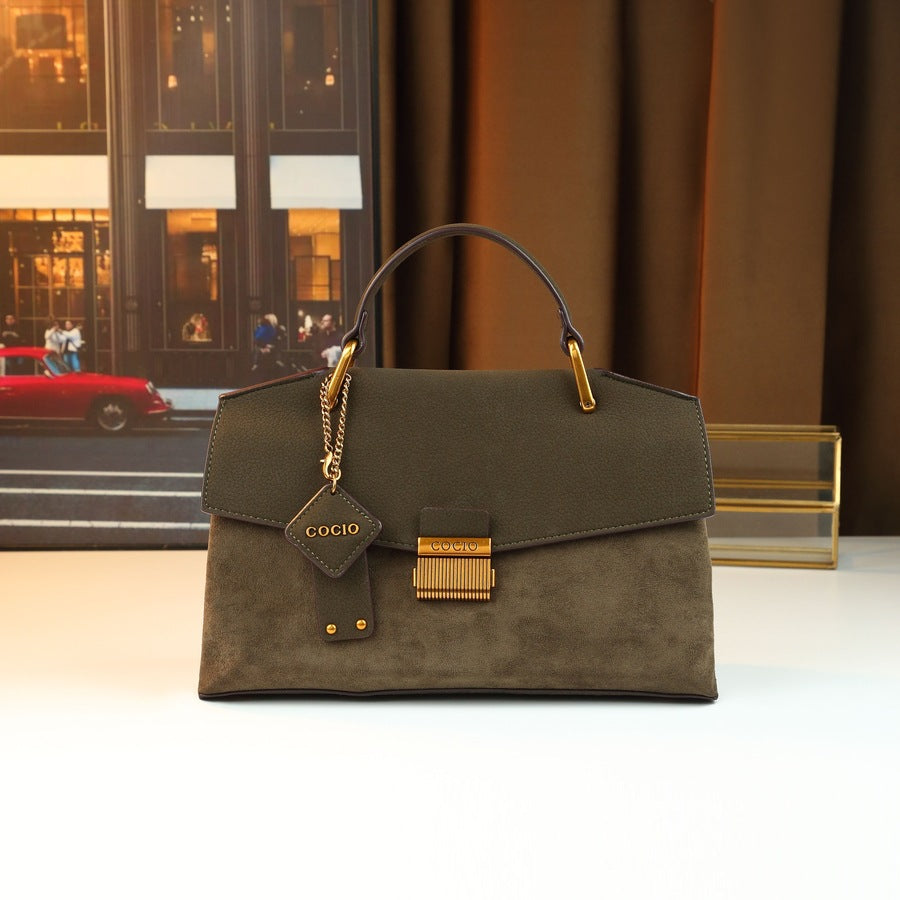 Rowena | Womens Shoulder Bag Crossbody Pebbled Lock Handbag