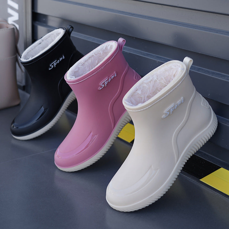 Esme | Womens Wellington Boots Waterproof Non Slip Mid Calf Rain Boots