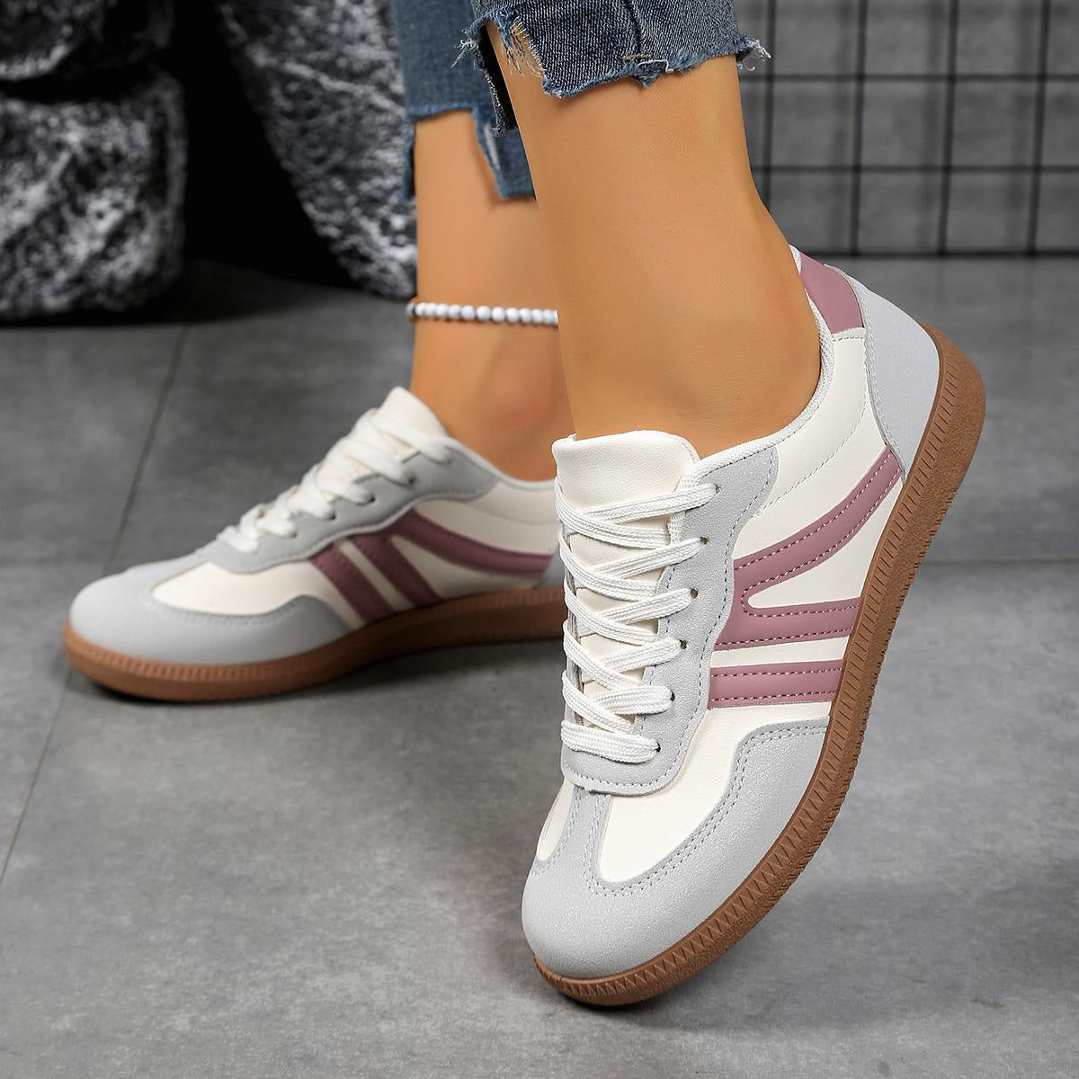Ozias | Womens Trainers Running Shoes Sports Retro Lace Up Shoes - 2