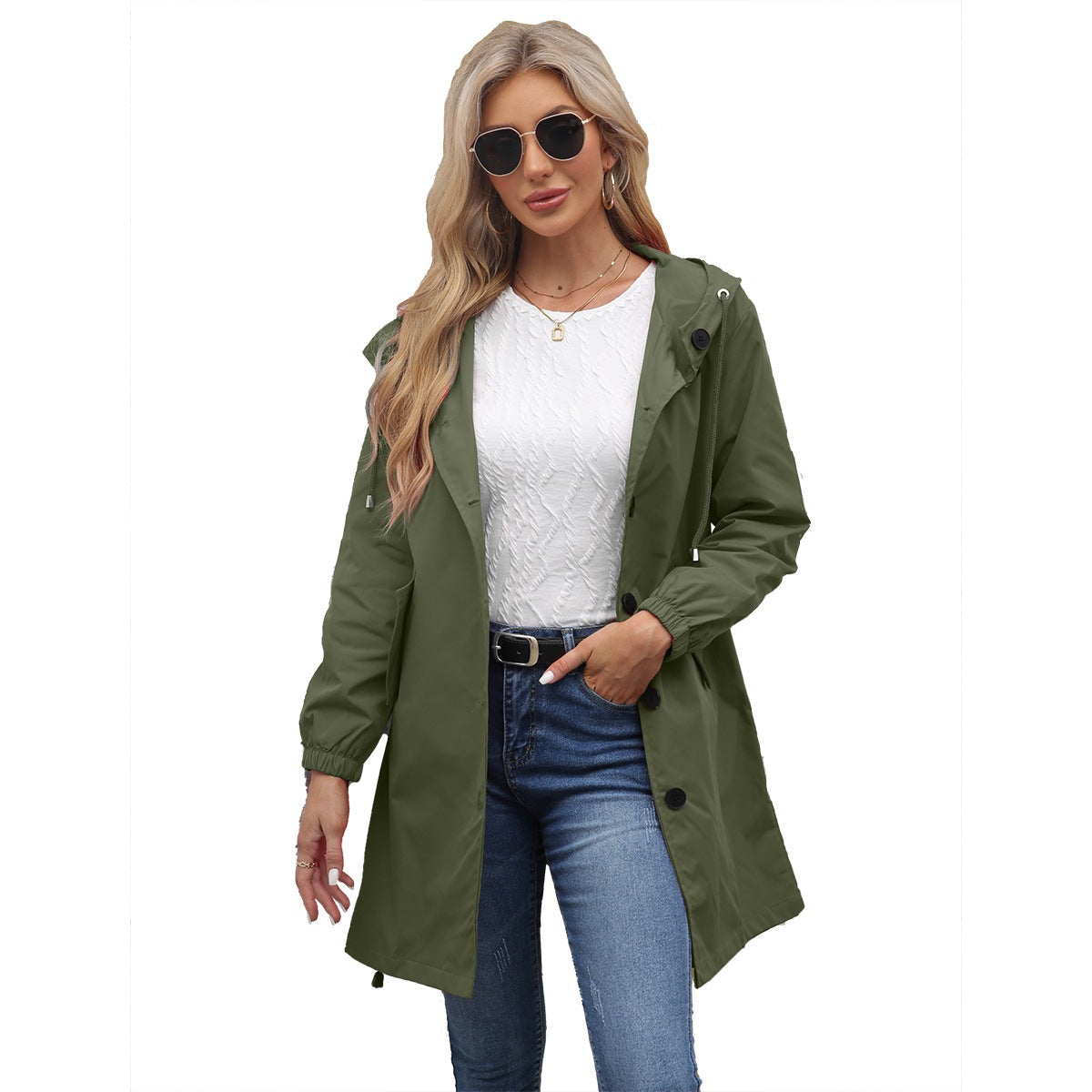Coco | Womens Waterproof Jacket Hooded Windbreaker Lightweight Rain Coat