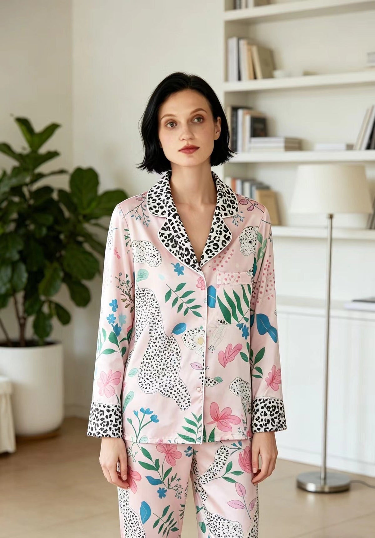 Marlowe | Womens Long Sleeve Satin Pyjama Set
