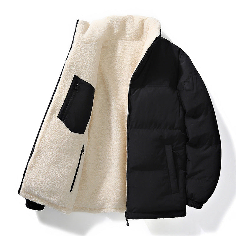 Elowen | Mens Fleece Lamb Wool Warm Thick Stand Collar Winter Top - 9