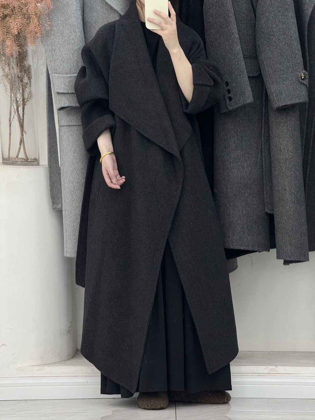 Lachlan | Womens Wool Coat Long Belted Winter Overcoat Trench