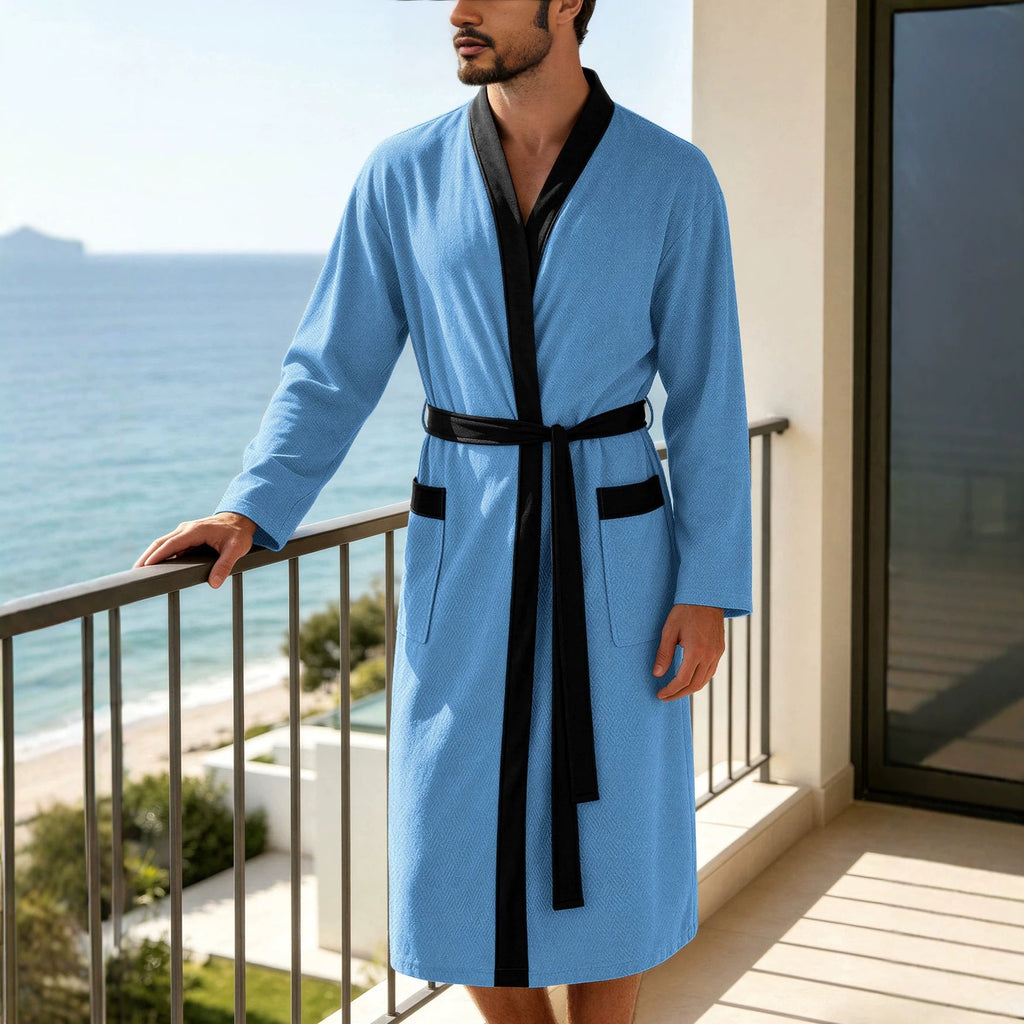 Alden | Mens Dressing Gown Towelling Bathrobe Robe Loungewear