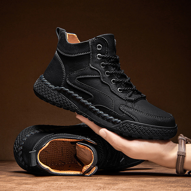 Zeb | Mens Ankle Boots Lace Up High Top Casual Boots - 3