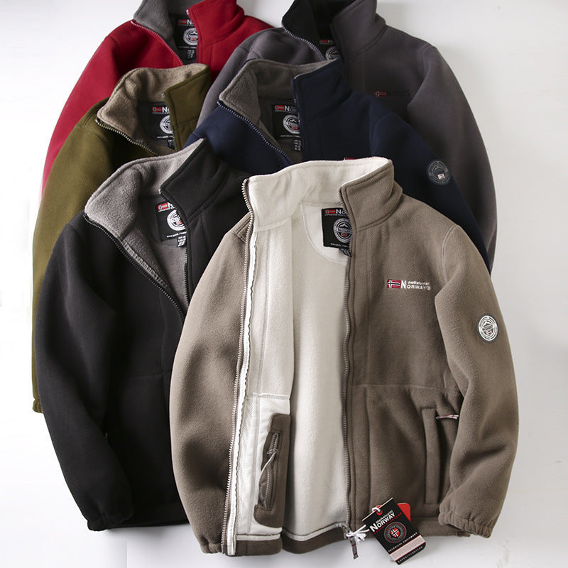 Percival | Mens Fleece Jacket Zip Up Warm Winter Casual Jacket